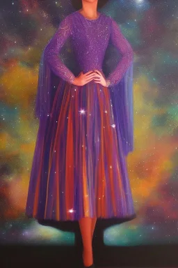 Full body portrait, painting, medium shot lady FantasyAstronomy