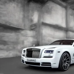 front facing image of a gloss black rolls royce