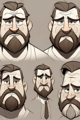 The claim focuses on maintaining a consistent character design across various angles and expressions. It emphasizes the importance of fixed facial dimensions, such as a round face with a strong jawline, medium beard, and slightly chubby cheeks, which should remain unchanged regardless of the angle. The large eyes and wide nose must keep their relative positions, and the mouth should stay the same size and shape across all expressions. The beard, characterized by its thickness around the jaw