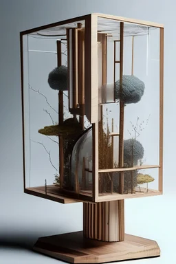 colony with metal materials wood and glass