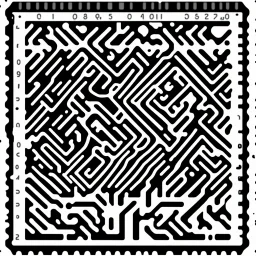 A postage stamp designed to look like a QR code.