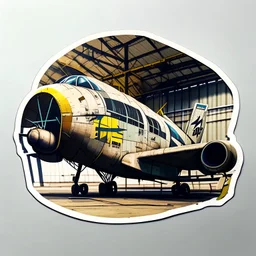 sticker of a hangar