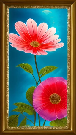 Surreal Waiizii Flower under a glass sculpture unbrella, Art by Joshy Sly,