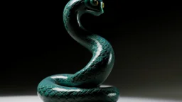 A greenish blue nature elemental snake designed in native American petroglyphs painted by Édouard Manet