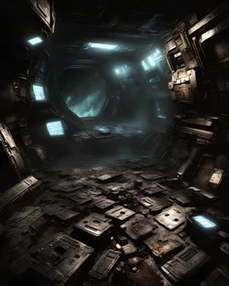 dead space, black holl behind the chip in the space