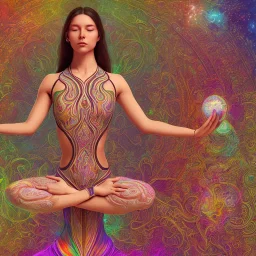 acro yoga femme dans les champignons ayahuasca