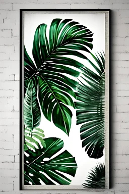 Tropical Wall Poster, Gifts Under 15, Tropical Leaf Print, Palm Tree Print, 16 x 20 Print, Wall Art, Palm Leaf Wall Decor, Printable Art