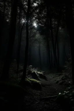 forest during the night scary