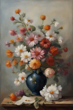 still life with flowers kosmeya