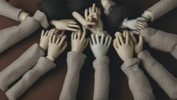 مظلم يد تمسك بخيوط الدمى