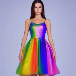 Glittery rainbow dress