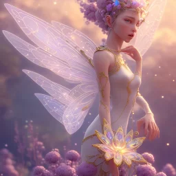 subtle transparent fairy flower in a galactic ambiance, delicate colors, in the foreground, full of details, smooth，soft light atmosphere, light effect，vaporwave colorful, concept art, smooth, extremely sharp detail, finely tuned detail, ultra high definition, 8 k, unreal engine 5, ultra sharp focus