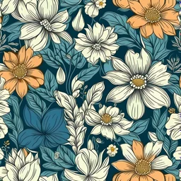 wallpaper with illustration flower aesthetic