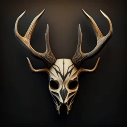 deer skull mask logo side view