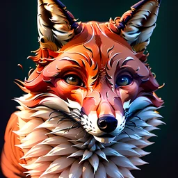 Portrait of a fox ! Borderlands: paper marbling! Oil splash!! Oil stained!!", intricate hyperdetailed fluid gouache illustration by Android Jones: By Ismail Inceoglu and Jean Baptiste mongue: James Jean: Erin Hanson: Dan Mumford: professional photography, natural lighting, volumetric lighting maximalist photoillustration: marton bobzert: 8k resolution concept art intricately detailed: complex: elegant: expansive: fantastical