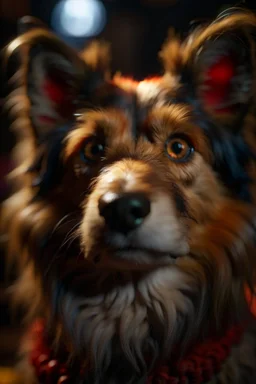 portrait of lassie from hell, shot on Hasselblad h6d-400c, zeiss prime lens, bokeh like f/0.8, tilt-shift lens 8k, high detail, smooth render, down-light, unreal engine, prize winning