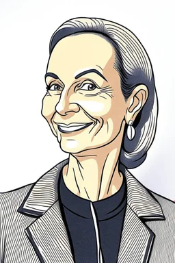 Cartoon portrait of Ulrika Nummelin