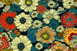 JAPANESE POPART FLOWERS theme PATTERN