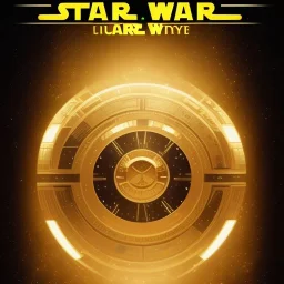 luxury phrase in golden letters written "Star Wars"