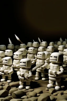 army of marshmallows living angry anf’d armed