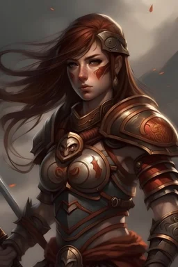 Pretty female warrior