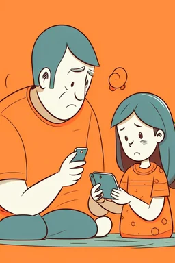 forældre der bruger sin telefon for meget