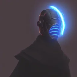 Futuristic helmet, style Kylo Ren