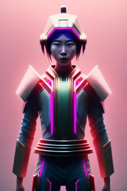 portrait, Asian cyborg woman, samurai warrior :: symmetry photography, cyberpunk style, pink hair, perfect eyes, samurai helmet, samurai army, katana, japanese traditional pattern, pink, white, black, glow eyes, cinematic, Ultra realistic, dark scene, soft color, highly detailed, unreal engine 5, RTX, ultra detail, 3d, finely drawn, high definition.