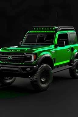 2023 ford bronco black diamond edition in eruption green with a turtle motif to be made into a sticker