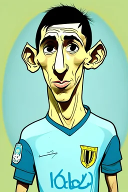 Angel Di Maria Argentine soccer player ,cartoon 2d