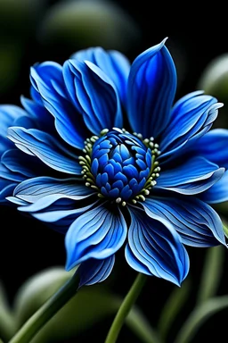 Blue bizarre flower