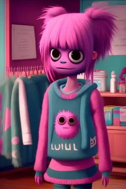 Lou from the Movie "Ugly Dolls" in Doki Doki Literature Club