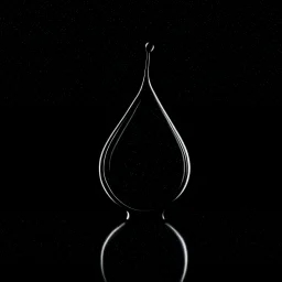 A drop of tears, on a black background