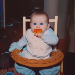 a baby in a colorful setting, disney style