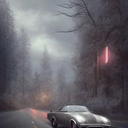 a sad dog watching its owners drive away on a highway, alone, lonely, dog on side of road, car driving away, 8k resolution, fine-detail, high-quality, digital art, illustration, detailed matte, brian froud, howard lyon, selina french, anna dittmann, annie stokes, lisa parker, greg rutowski,