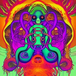 Dimethyltryptamine Demons Tentacles Psychedelic Mind