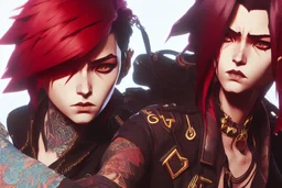 beautiful punk girl, hyper detailed, intricately detailed, illustration by <kilian eng> <Yoji Shinkawa>, darkred tones,