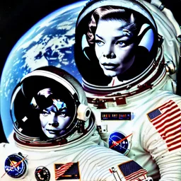 Lauren Bacall as an astronaut