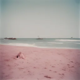 Sunny day, autochrome, Marie-Antoinette on the beach