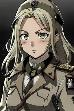 Anime Style Girl Nazi commander,