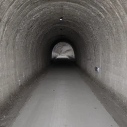 Eerie old tunnel man face