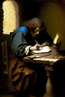 Vicent Van god escribiendo