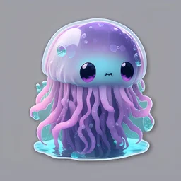 Sticker Kawaii Pastel Goth Cute Creepy Creature jellyfish high detailed, 4k resolution, digital paiting, cute, art, no background 3d pixar disney the cinematic FKAA, TXAA, and RTX graphics technology employed for stunning detail.