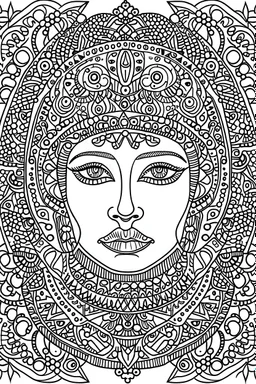 b/w outline art for coloring book page, free hand drawing themed, bandhani, perfectly symmetric patterns, full white, white background, Sketch style, (((((white background))))), only use outline., cartoon style, line art, coloring book, clean line art, fit in the page