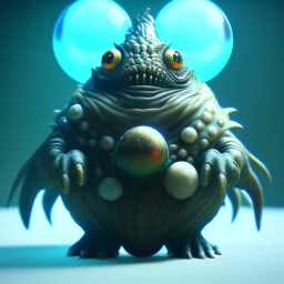 Cute fluid ink creature, big black eyes, unreal engine 5, 8k resolution, photorealistic, ultra detailed