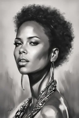 Alicia Keys Portrait, by Mr X