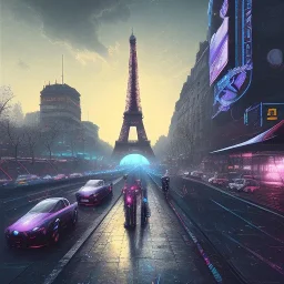 city Paris cyberpunk