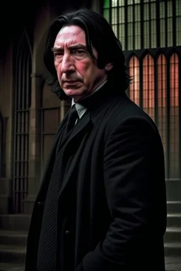 I want a picture that 's more realistic , more Professor Snape , with a high level of horror , and I want the whole Hogwarts school behind him , and I want Snape a little younger .