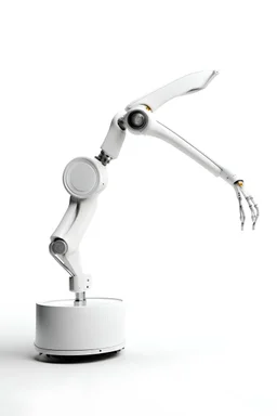 A slender flexible robotic arm with flexible joint is being drawn on a white frame.