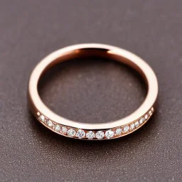 delicate thin ring with diamond dust, knot, rose gold, thin ring